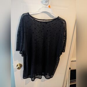 Shein Black Sheer T-shirt